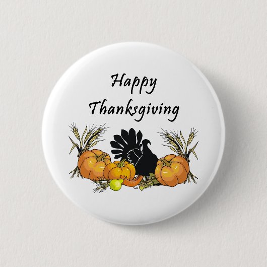 De Button van Turkije van de Thanksgiving (Voorkant)