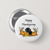De Button van Turkije van de Thanksgiving (Voorkant /achterkant)