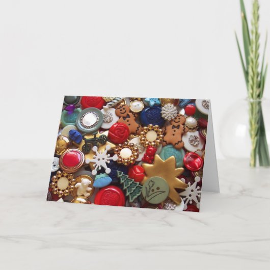 De Buttonnen van het Man van de Peperkoek van Feestdagen Kaart (Voorkant)