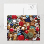 De Buttonnen van het Man van de Peperkoek van Feestdagenkaart (Voorkant / Achterkant)