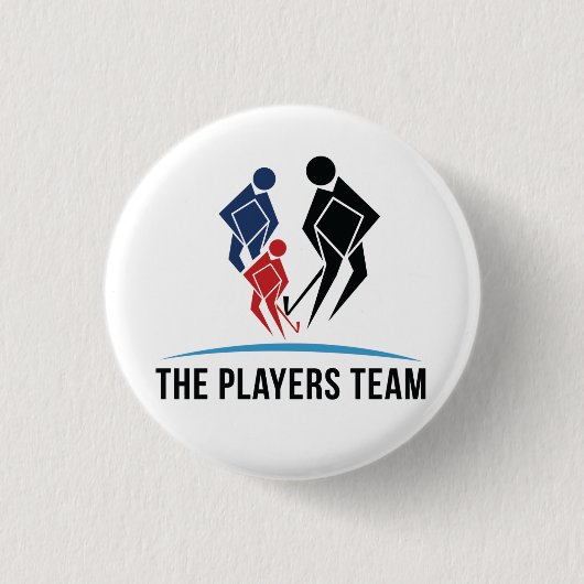 De Buttonnen van het Team van Spelers Ronde Button 3,2 Cm (Voorkant)