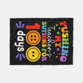 De Buttonnen van mijn leraar 100 dagen 100 dagen d Fleece Deken (Voorkant (Horizontaal))