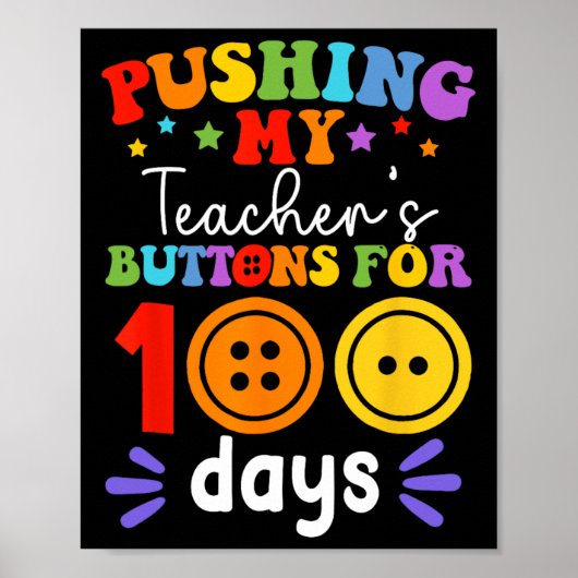 De Buttonnen van mijn leraar 100 dagen 100 dagen d Poster (Voorkant)