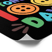 De Buttonnen van mijn leraar 100 dagen 100 dagen d Poster (Hoek)