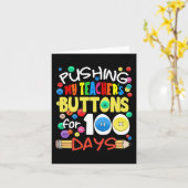 De Buttonnen van mijn leraar voor 100 Days Fun Sch Kaart (Gele Bloem)