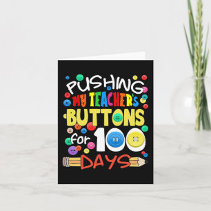 De Buttonnen van mijn leraar voor 100 Days Fun Sch Kaart
