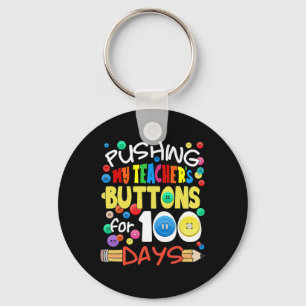 De Buttonnen van mijn leraar voor 100 Days Fun Sch Sleutelhanger