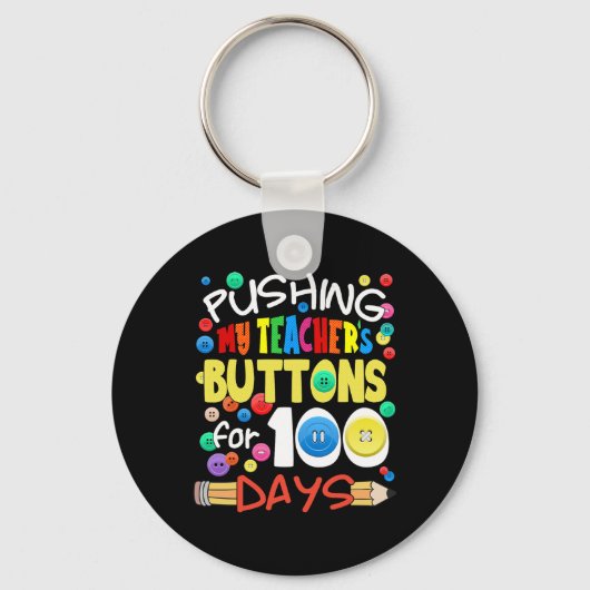 De Buttonnen van mijn leraar voor 100 Days Fun Sch Sleutelhanger (Voorkant)