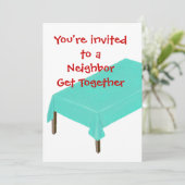 De buur krijgt Gezamenlijke Uitnodigingen, past aa Kaart (Staand voorkant)