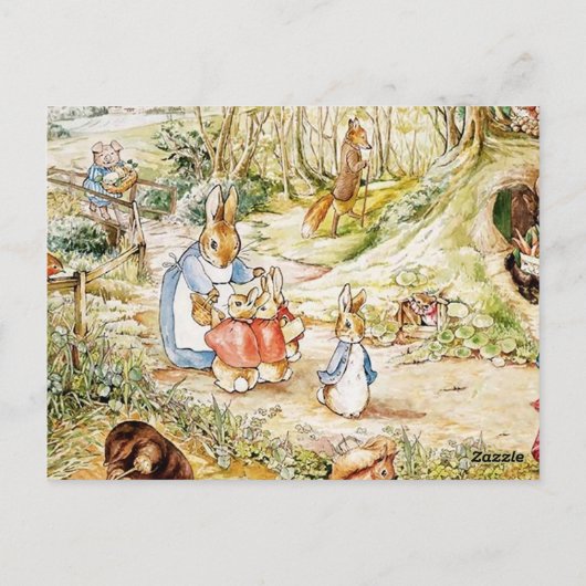 De buurt van Peter Rabbit door Beatrix Potter Briefkaart (Achterkant)