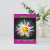 de buzz over bijen briefkaart (Staand voorkant)