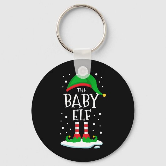 De Byby Elf Prettig Kerstmis Familie Matching Sleutelhanger (Voorkant)