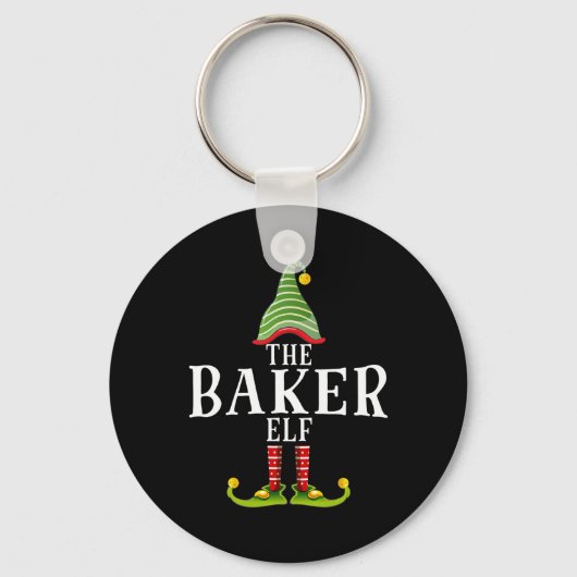 De Byker Elf Grappige Bijpassende Pyjama Kerstmis Sleutelhanger (Voorkant)