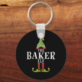 De Byker Elf Grappige Bijpassende Pyjama Kerstmis Sleutelhanger (Voorkant)