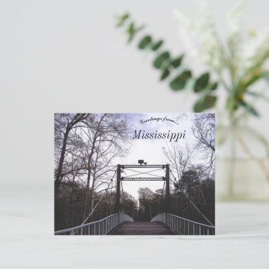 De Byram Swinging Bridge in de Amerikaanse staat M Briefkaart (Staand voorkant)