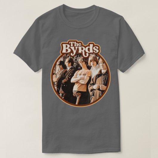De Byrds 70s sepia Toon T-shirt (Design voorkant)