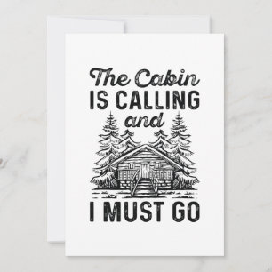 De Cabin belt en ik moet gaan. Bedankkaart