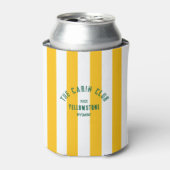 De Cabin Club Custom Crest Yellow Park Stripe Blikjeskoeler (Blikje Voorkant)