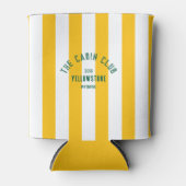 De Cabin Club Custom Crest Yellow Park Stripe Blikjeskoeler (Voorkant)