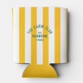 De Cabin Club Custom Crest Yellow Park Stripe Blikjeskoeler (Achterkant)
