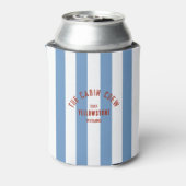 De Cabin Crew Custom Crest Blue Park Stripe Blikjeskoeler (Blikje Achterkant)
