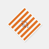 De Cabin Crew Custom Crest Sinaasappel Park Stripe Servet (Hoek)