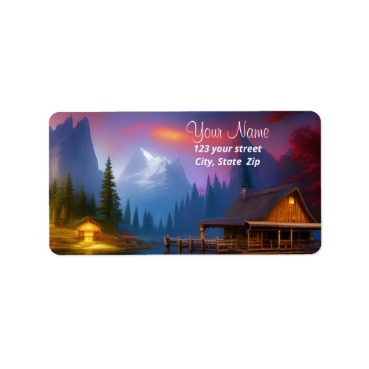 De Cabin in de Cove de Moon Etiket (Voorkant)