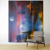 De Cabin in de Cove onder de maan Wandkleed (In situ)