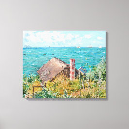 De Cabin in Saint-Adresse Claude Monet Fine Art Canvas Afdruk