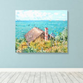 De Cabin in Saint-Adresse Claude Monet Fine Art Canvas Afdruk (Insitu (Houten vloer))