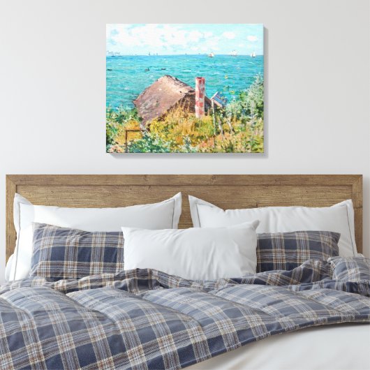 De Cabin in Saint-Adresse Claude Monet Fine Art Canvas Afdruk (Insitu (Slaapkamer))