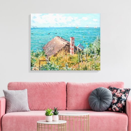 De Cabin in Saint-Adresse Claude Monet Fine Art Canvas Afdruk (Insitu (Woonkamer))