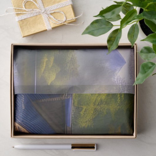 De Cabine bij de Mountain Stream Tissuepapier (Geschenk)