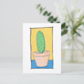 De cactus - oorspronkelijke tekening - piek - kuns briefkaart (Staand voorkant)