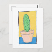 De cactus - oorspronkelijke tekening - piek - kuns briefkaart (Voorkant / Achterkant)