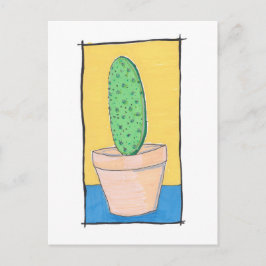 De cactus - oorspronkelijke tekening - piek - kuns briefkaart