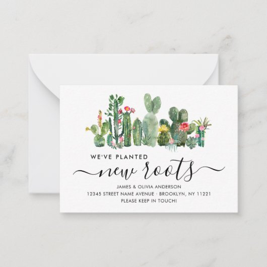 De Cactus van de begroting Geplande Nieuwe Roots B Notitiekaartje (Voorkant)