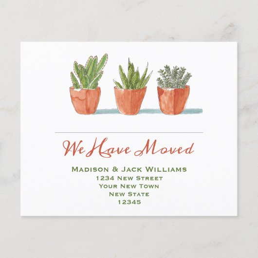 De Cactus van de begroting Nieuwe Adres Bewegende  (Voorkant)