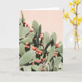 De Cactus van de Peer van Prickley Kaart (Gele Bloem)