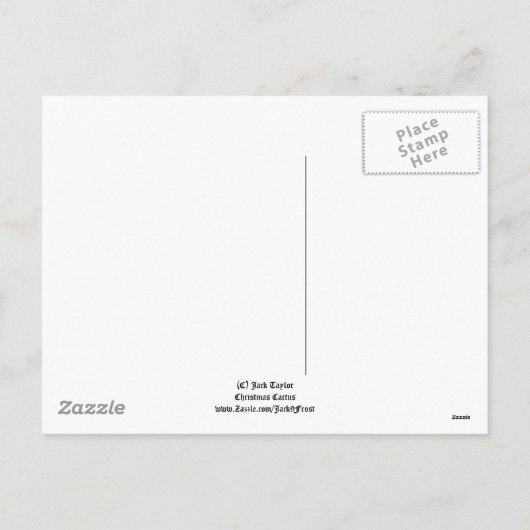 De Cactus van Kerstmis #01 Feestdagenkaart (Achterkant)