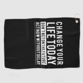 De cadeau van de verjaardag verandert je leven van golfhanddoek (Horizontaal)