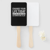 De cadeau van de verjaardag verandert je leven van handwaaier (Voorkant en achterkant)