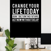 De cadeau van de verjaardag verandert je leven van poster (Thuiskantoor)