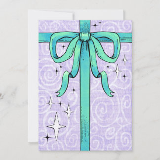 De cadeaubon (Groen & Paars)  Feestdagenkaart