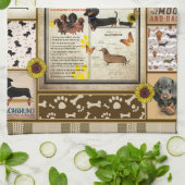 De cadeaus voor Hondenliefhebbers van Dachshund Theedoek (Gevouwen)