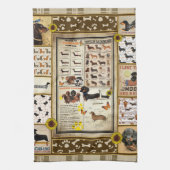 De cadeaus voor Hondenliefhebbers van Dachshund Theedoek (Verticaal)