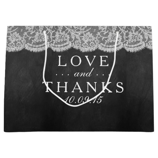 De cadeautassen van het Chalkboard en het Lace Wed Large Cadeautasje (Voorkant)