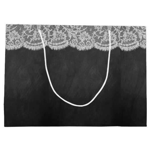 De cadeautassen van het Chalkboard en het Lace Wed Large Cadeautasje (Achterkant)