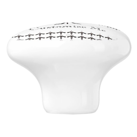 De Caduceus (ondergedompeld) Keramische Knop (Zijkant)