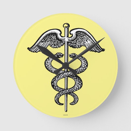 De Caduceus Ronde Klok (Voorkant)